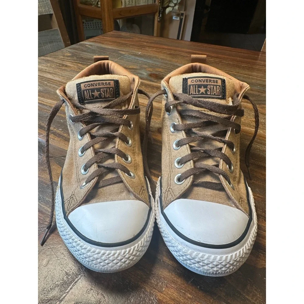 Converse Chuck Taylor All Star Madison Tan Brown‎ Mid Top Sneakers Size 5 Junior